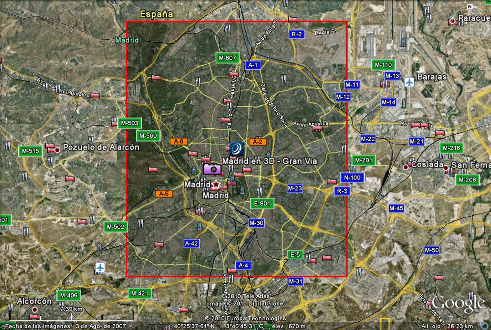 Madrid area de la imagen tomada con Satelite Geoeye