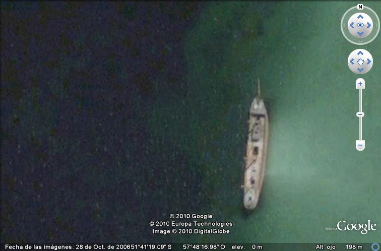 Lady Elizabeth - Hundido en Malvinas 1 - Barco recostado en Montevideo - Uruguay 🗺️ Foro General de Google Earth