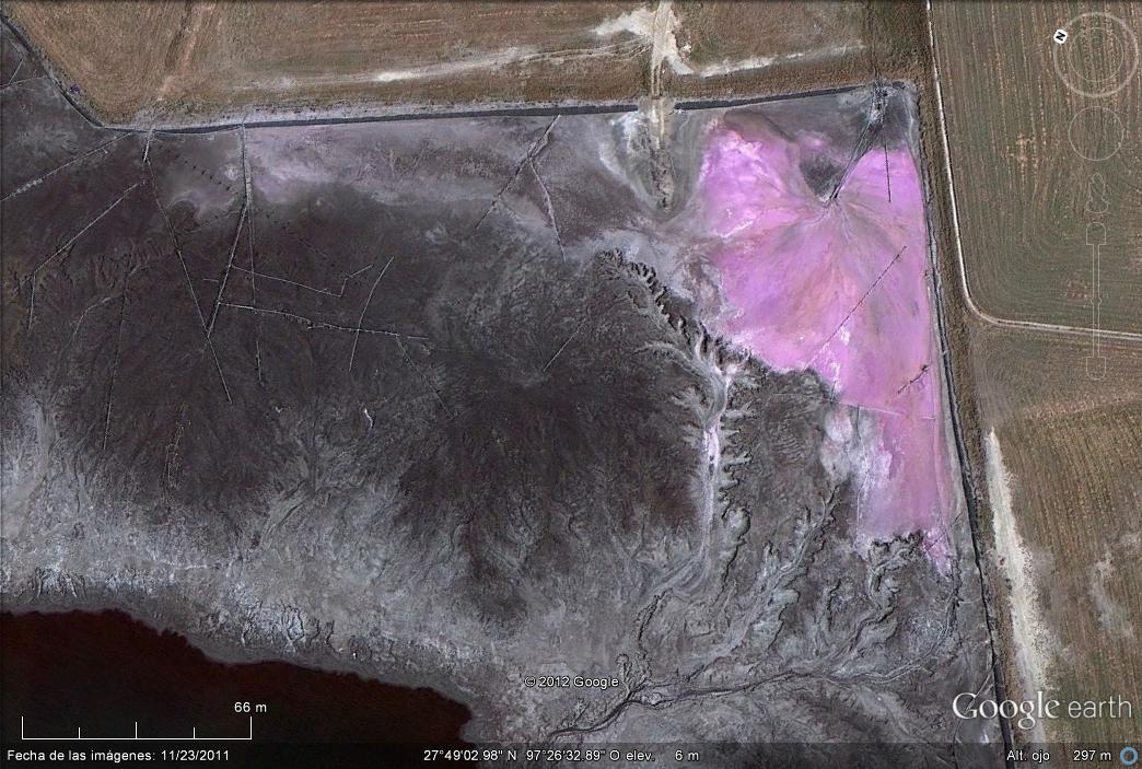 Curiosa mancha rosa - Texas 1 - Formas Curiosas a vista de Google Earth