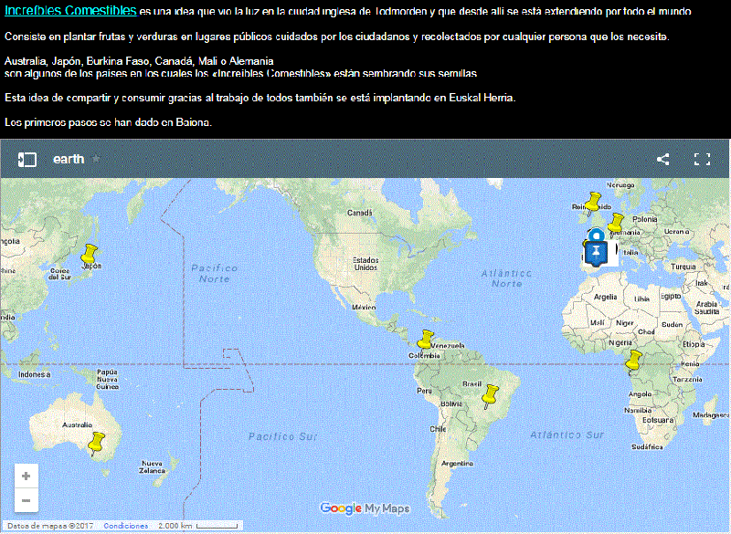 Banco Alimentos Mundial Google Earth