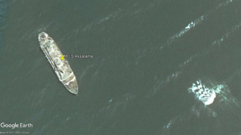 MS Assalama, Volcán de Tenagua, Ciudad de la laguna 0 - MV RMS Mulheim encallado 🗺️ Foro General de Google Earth