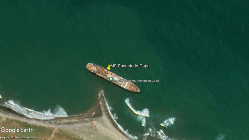 MS Encantado Capri (NO ES BARCO FANTASMA) 1 - Barco hundido en la Base Naval Pasha Liman - Albania 🗺️ Foro General de Google Earth