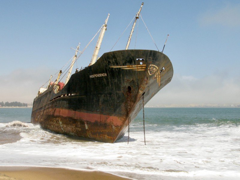 MV Independencia - Dinamarca - Encallado en Angola 2 - Barcos Hundidos y Naufragios