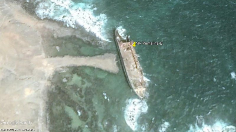 MV Pentalina-B 0 - Tarrafal, hundido en Cabo Verde 🗺️ Foro General de Google Earth