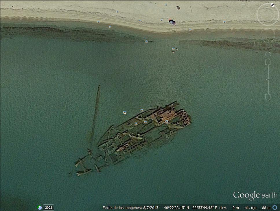 Naufragio en Epanomi - Tesalonica 0 - Barcos hundidos en puerto en Fortaleza brasil 🗺️ Foro General de Google Earth