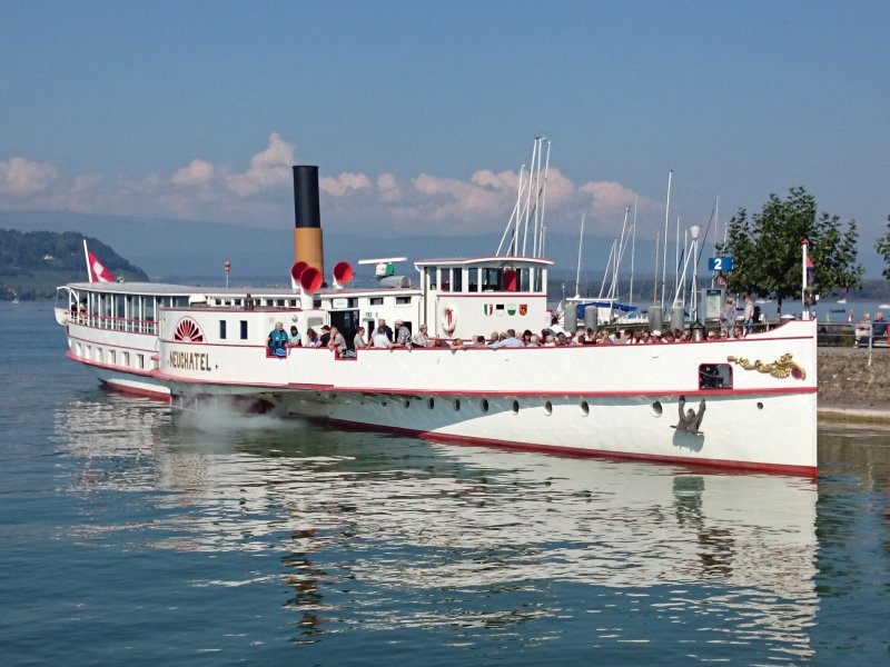 Neuchâtel, Paddle Steamer, Suiza 1 - Barcos Rueda de Paleta o Vapor de ruedas