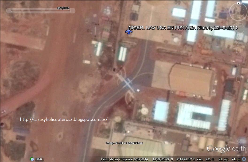 UAV de USA en Niamey - Niger 1 - UAV, Drones: Aviones no tripulados cazados con Google Earth