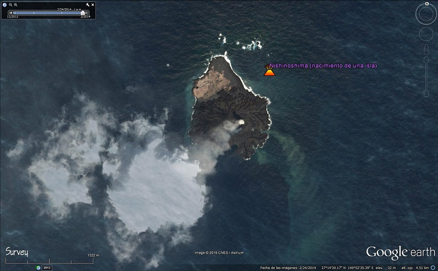 Isla de Nishinoshima: nacimiento tras una erupción 1 - Volcan Masaya - Nicaragua 🗺️ Foro Clima, Naturaleza, Ecologia y Medio Ambiente