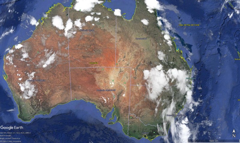 Nubes sobre Australia - Incendios en Australia –primavera 2019  verano 2020