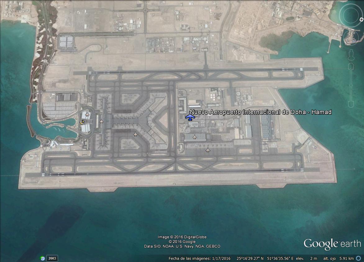 Aeropuerto de Doha Hamad, Inaugurado en 2014 - Qatar 0 - Asfaltando la pista del Aeropuerto - Texas 🗺️ Foro General de Google Earth