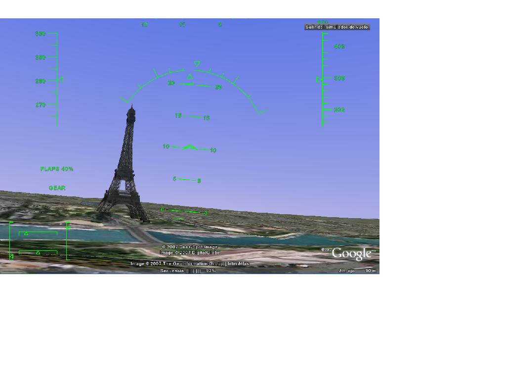 Modo Simulador de Vuelo con Google Earth 1