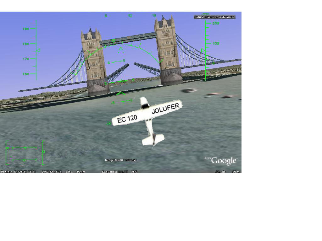 Modo Simulador de Vuelo con Google Earth