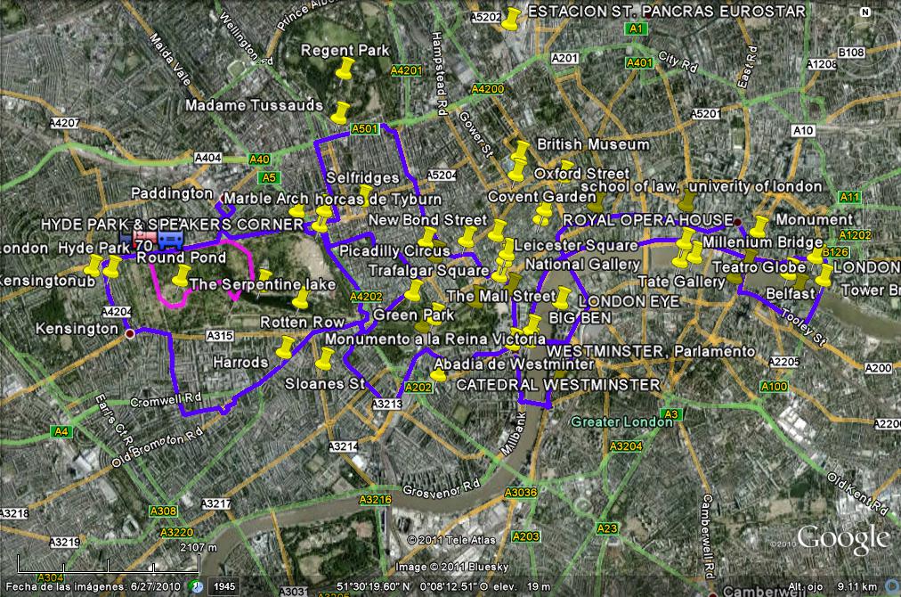 Paseos por Londres - Itinerarios por Europa