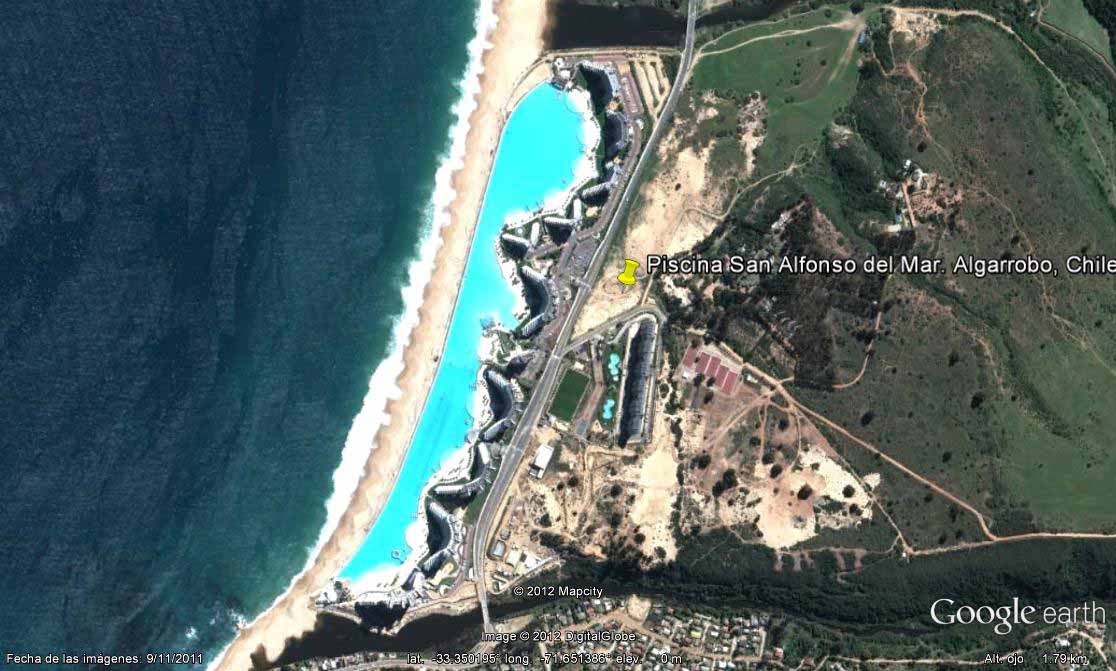 Piscina San Alfonso del Mar. Algarrobo, Chile - Una Pezcina: piscina con forma de pez 🗺️ Foro General de Google Earth