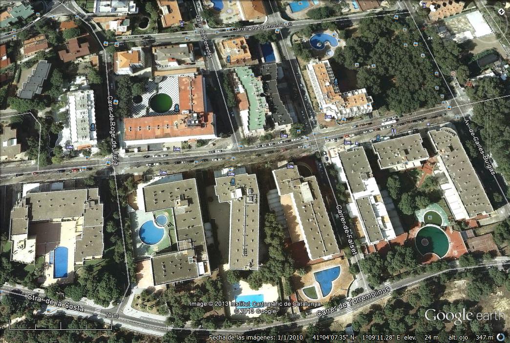 Piscinas Salou - Tarragona - España 0 - Piscina con forma de raton -Mar Rojo 🗺️ Foro General de Google Earth