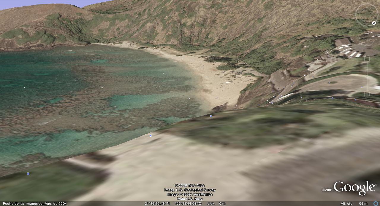 La playa de Hanauma Bay en alta resolucion con Gigapan 0