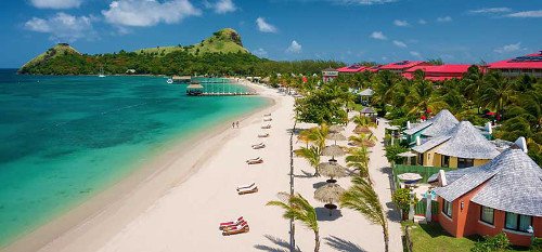 Playa de  Rodney, Isla Santa Lucía, Caribe 1