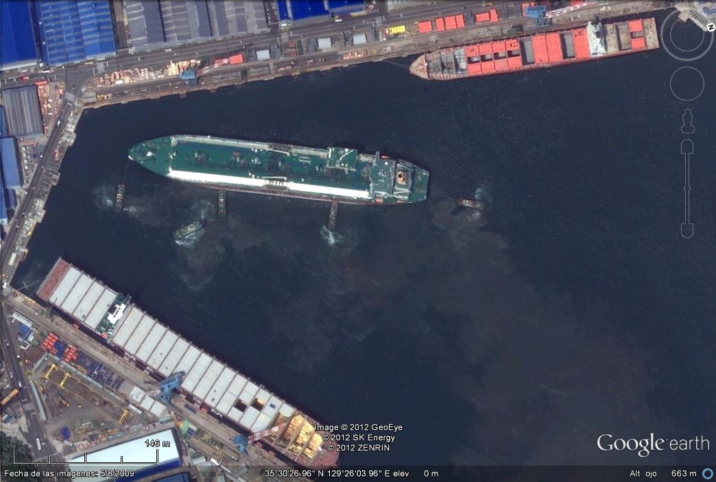 Portacontenedores de 360 metros en Corea del Sur 1 - Barco 230 metros Amsterdam 🗺️ Foro General de Google Earth