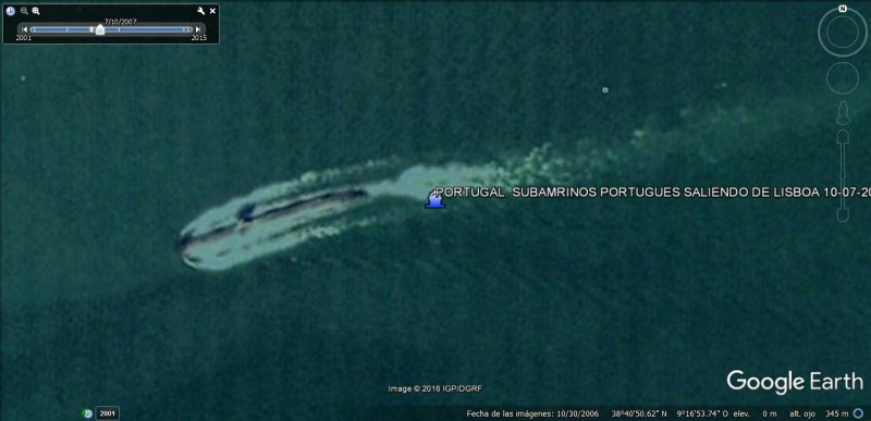 Submarino portugués saliendo de Lisboa 0