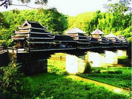 Puente Chengyang Fengshui, Sanjiang, Guangxi, China 0