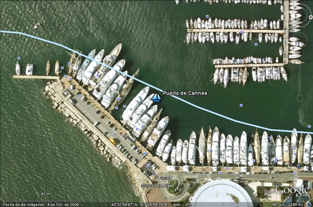 Puerto de Cannes - Yate Luna de Abramovich 🗺️ Foro General de Google Earth