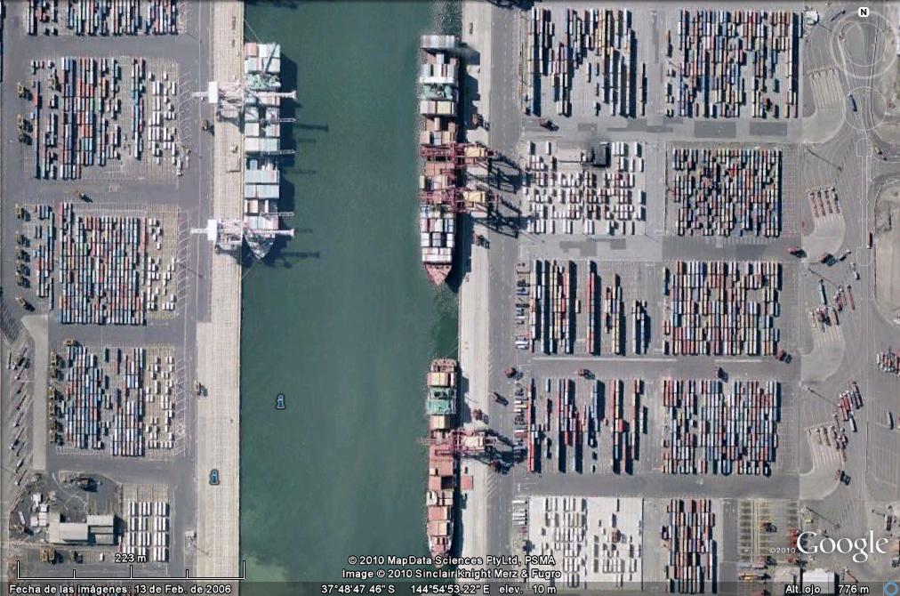 Melbourne Contenedores - Grandes Barcos, quien da mas? 🗺️ Foro General de Google Earth