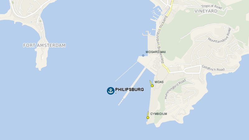 Puerto de Philipsburg, Isla  San Martin, Caribe 0