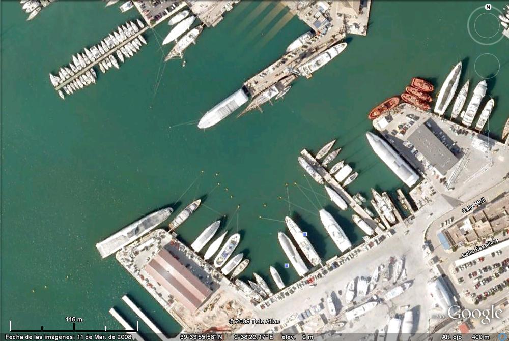 Yates en el Puerto Palma de Mallorca - Yate Luna de Abramovich 🗺️ Foro General de Google Earth