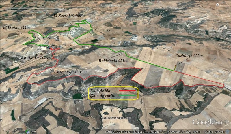 detalle del recorrido - Los Techos De Castilla y León.Cuchillejo. Valladolid.27/1/18 🗺️ Foro Ficheros KMZ, KML y Rutas