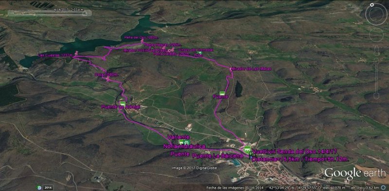 el recorrido - Vueltíviri Senda Del Oso.14/4/17 - Ruta de Senderismo