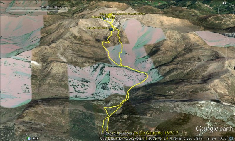 Detalle del recorrido - Vueltíviri Agujas De Cardaño.15/7/17 🗺️ Foro Ficheros KMZ, KML y Rutas