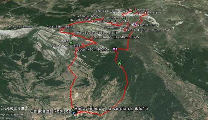 detalle del recorrido - Sierra De La Cebollera. 9/5/15 - Ruta de Senderismo