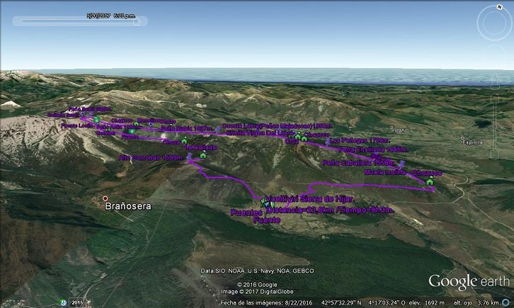 detalle del recorrido - Vueltíviri Sierra de Híjar. 20/5/17 - Ruta de Senderismo