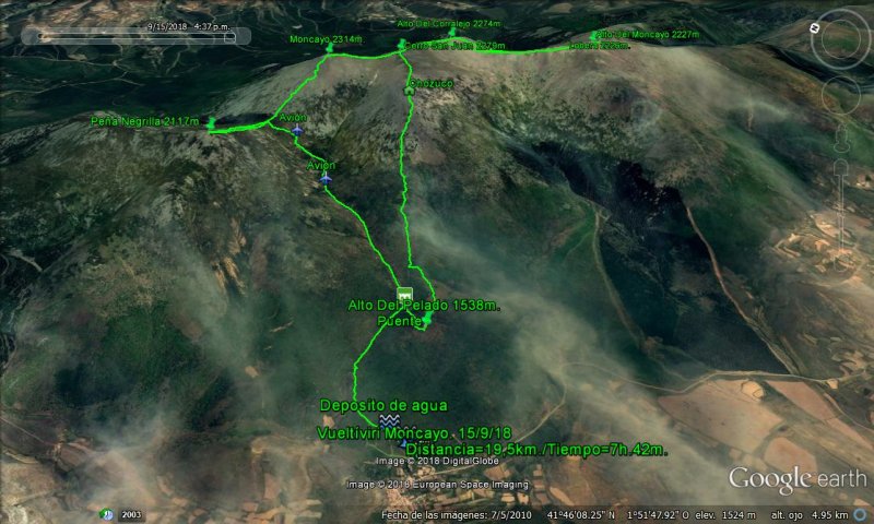 detalle del recorrido - Los Techos De Castilla y León. Moncayo.Soria.15/9/18