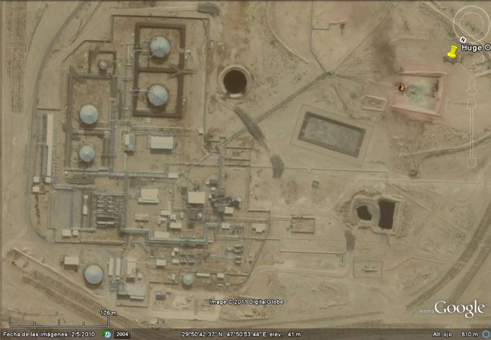 Refineria de Petroleo en el desierto Frontera Irak-Kuwait 1