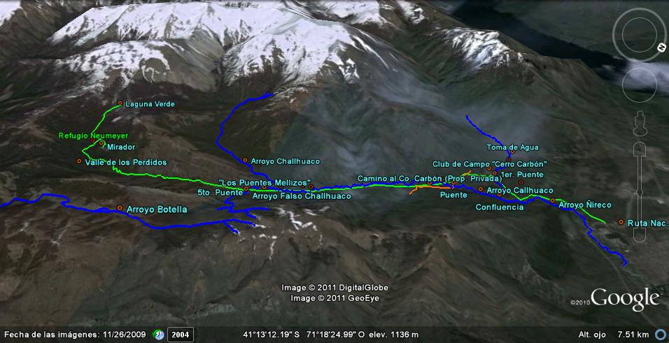 Picada Neumeyer - TREKKING AL REFUGIO SAN MARTIN - Argentina 🗺️ Foro Google Earth para Viajar