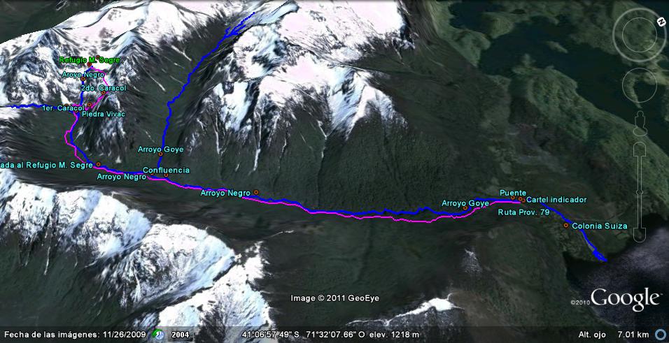 Picada Segre - TREKKING AL REFUGIO SAN MARTIN - Argentina 🗺️ Foro Google Earth para Viajar