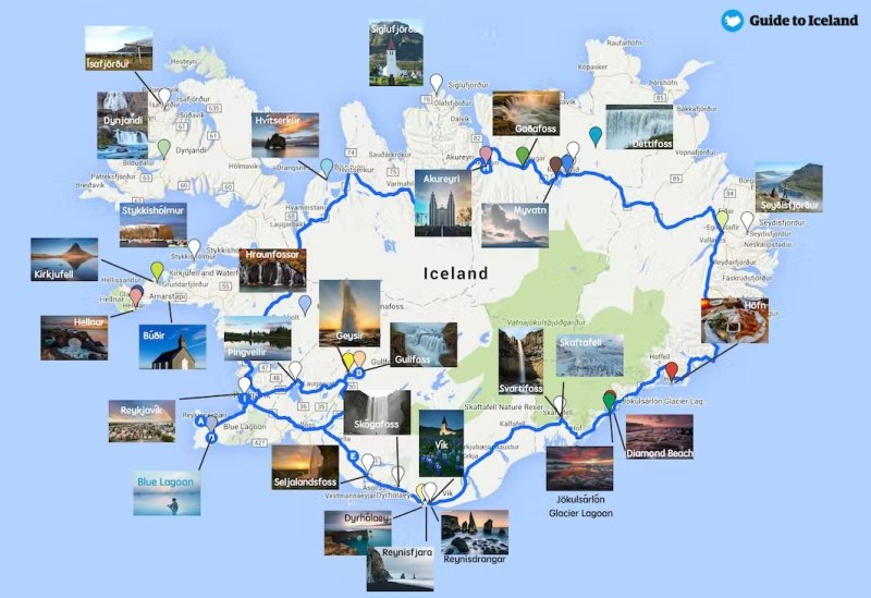 Iceland Touristic Attractions - Descargable con los lugares de interés en Islandia