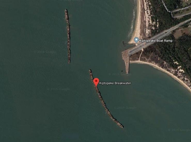 El Rompeolas de Kiptopeke, Bahía de Chesapeake, USA 2 - S.S. Thaddeus Merriman 🗺️ Foro General de Google Earth