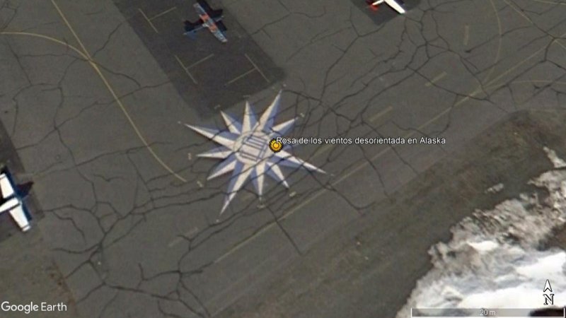 Rosa de los vientos desorientada en Alaska - Rosa en Base de Sevilla (fabrica de Airbus) 🗺️ Foro General de Google Earth