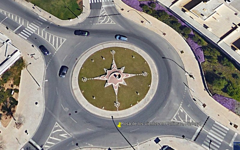 Rosa de los vientos en Lagos, Algarve, Portugal 1 - Rosa en Base de Sevilla (fabrica de Airbus) 🗺️ Foro General de Google Earth