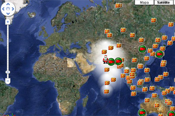 El recorrido de Papá Noel, en vivo y por Google Earth 1