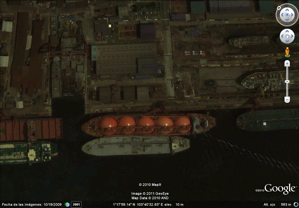 Singapur -Transporte de gas liquido 1 - Grandes Barcos, quien da mas?