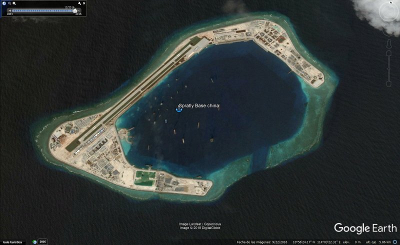 Crecimiento de las bases chinas en las islas Spratly 1