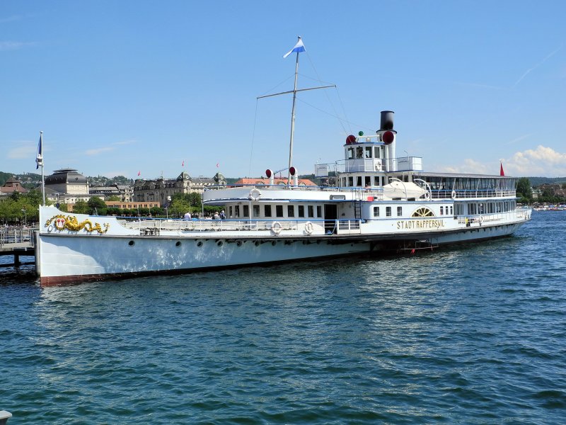 Stadt Rapperswil, Paddle Steamer, Suiza 2 - Barcos Rueda de Paleta o Vapor de ruedas