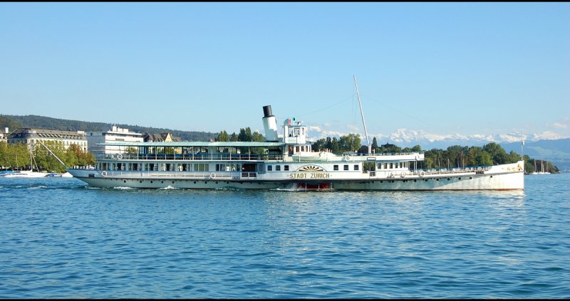 Stadt Zürich, Paddle Steamer, Suiza 1 - Barcos Rueda de Paleta o Vapor de ruedas