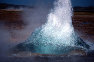 Géiser Strokkur, Geysir, Suðurland, Islandia 0