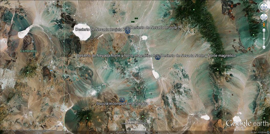 Fanatico por el Norte en Desierto de Nevada EEUU 1 - Formas Curiosas a vista de Google Earth