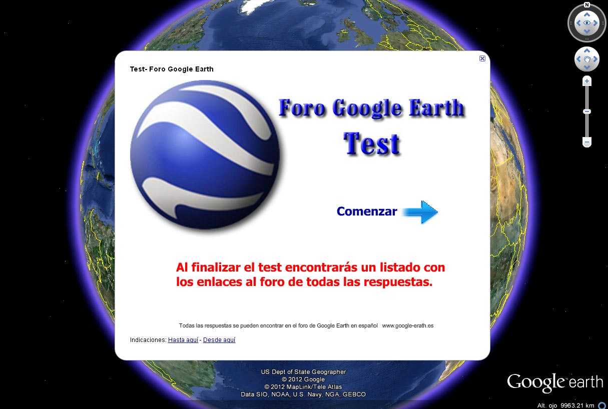 Examen-Test Foro Google Earth 0