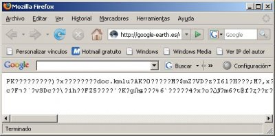 Error descargas kmz
